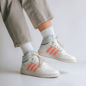 Adidas High-Top Sneakers: Size 4